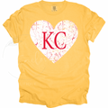 CRACKLE HEART KC - CITRUS TEE