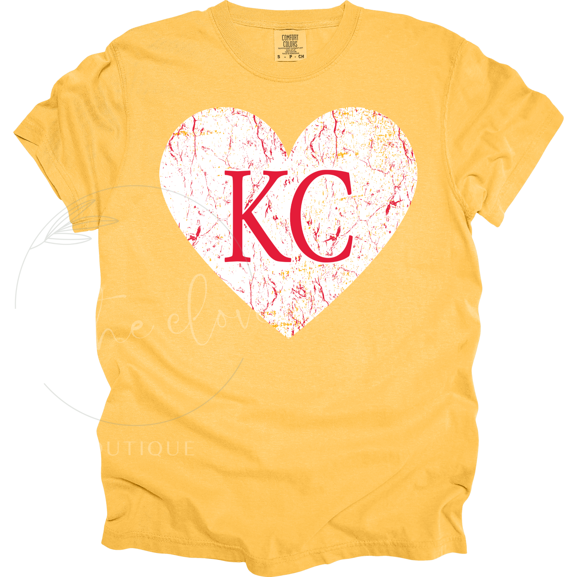 CRACKLE HEART KC - CITRUS TEE