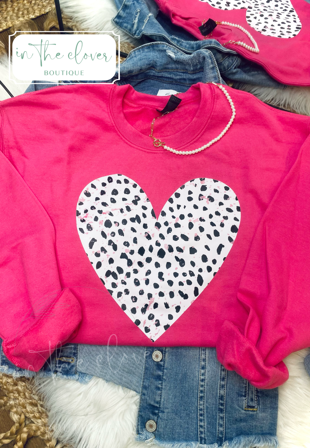 DALMATION HEART - HELICONIA CREWNECK