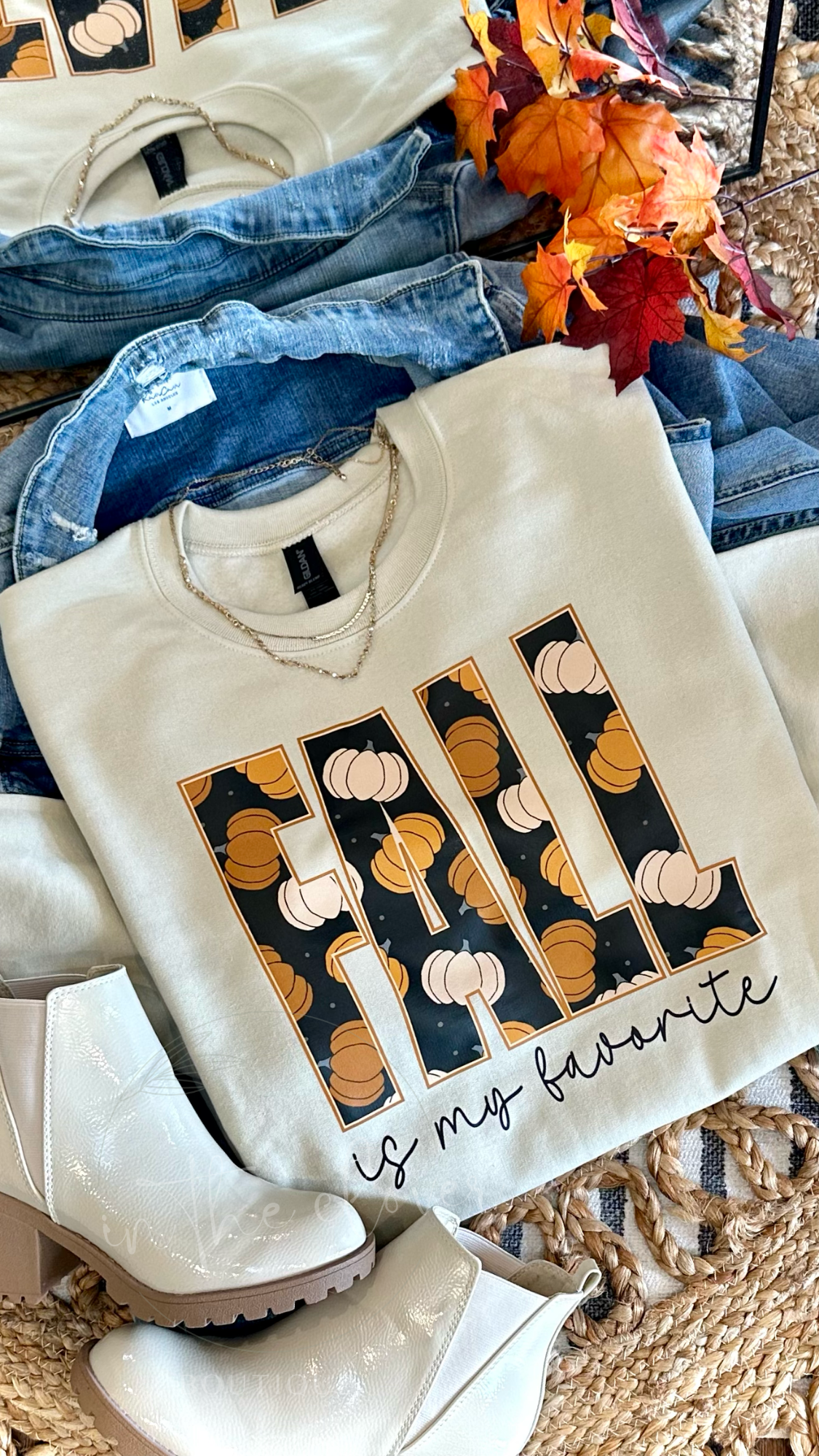 FALL IS MY FAVORITE - SAND CREWNECK