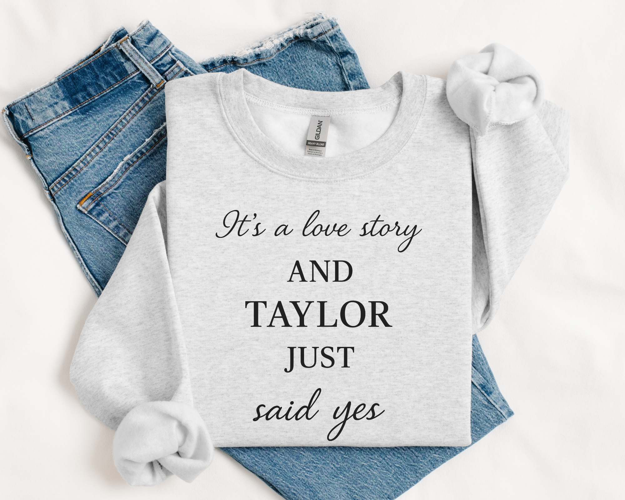 Go Taylor's Fiance - Ash Crewneck Sweatshirt