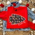 PODIATRY THEMED ARROWHEAD  - RED CREWNECK SWEATSHIRT