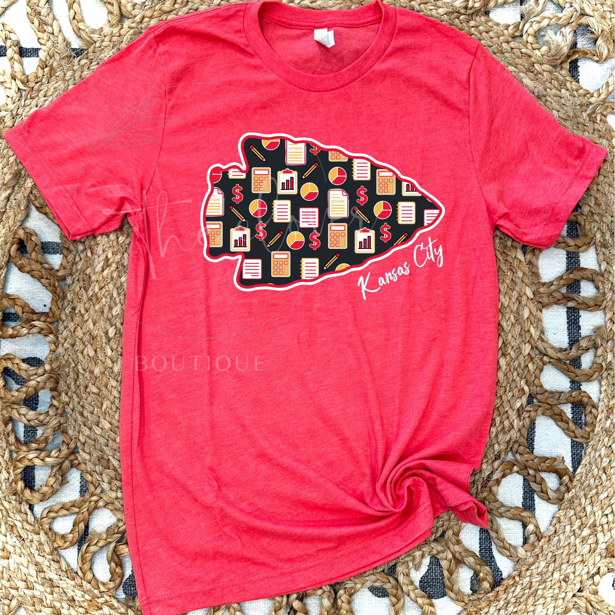 BUSINESS / ACCOUNTANT THEMED ARROWHEAD - RED TEE