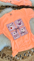 TEACHER THEMED GHOST - NEON CANTALOUPE TEE