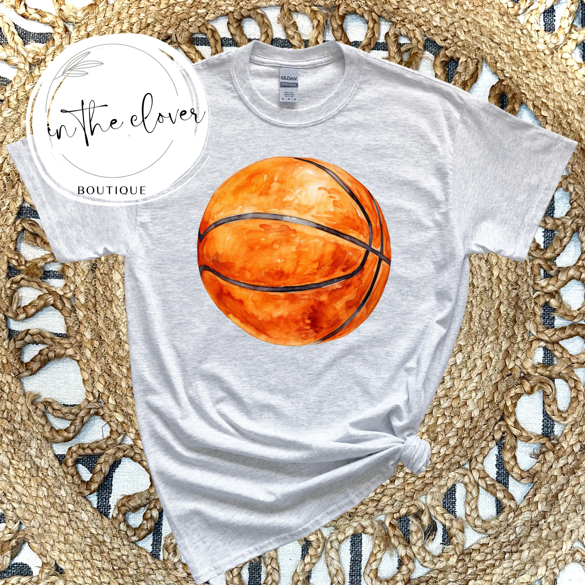 Watercolor Basketball - Ash Tee