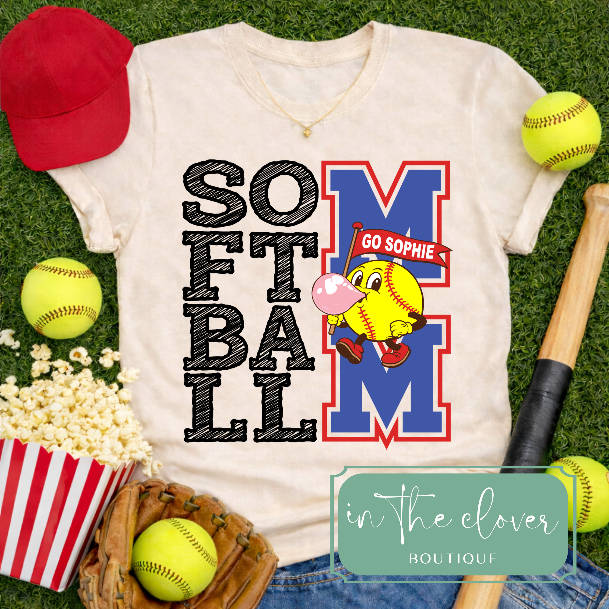 Sketch Softball Mom - Custom Banner