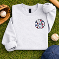 Star Baseball Left Chest - Ash Crewneck