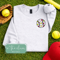 Star Softball Left Chest - Ash Crewneck