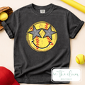 Softball Smiley Star Eyes - Pepper Tee