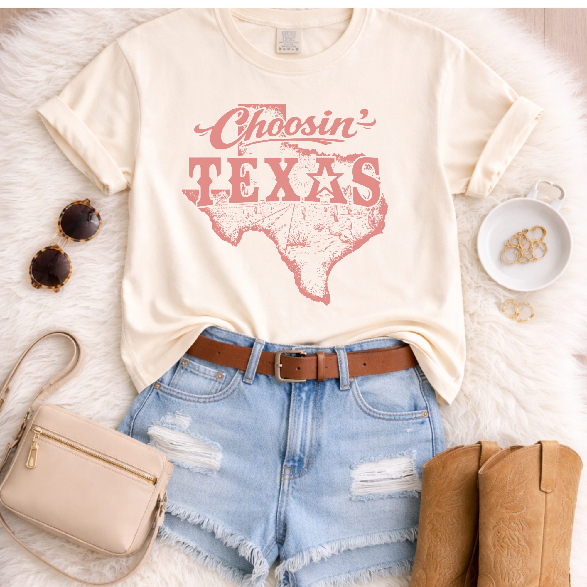 Choosin Texas - Ivory Tee