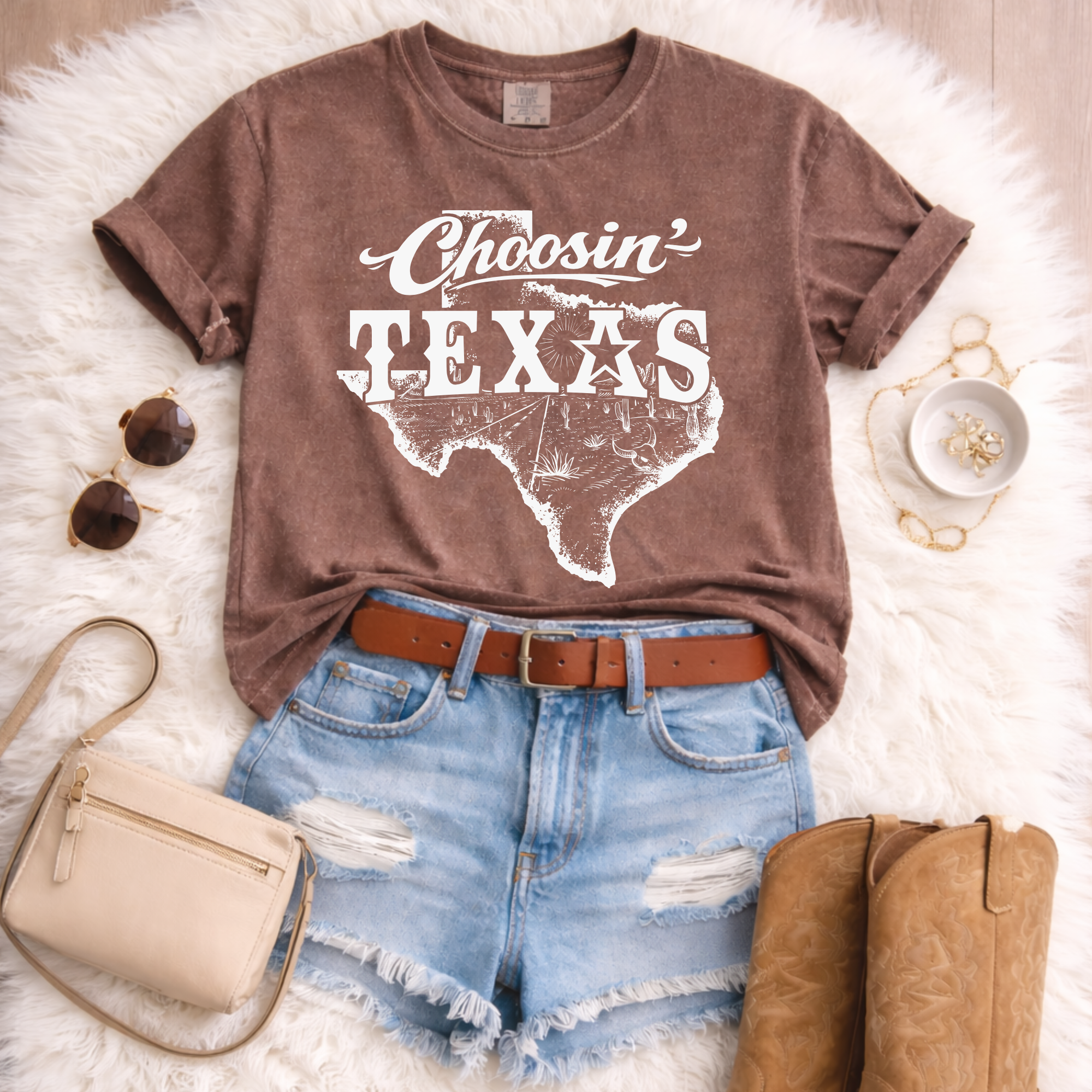 Choosin' Texas - Espresso Tee