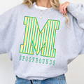 Striped Maryville Spoofhounds - Ash Grey Crewneck