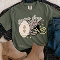 Camo Helmet with Football - Moss Tee