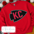 Polka Dot Arrowhead, Red KC - Red Crewneck