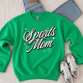 Sports Mom - Green Crewneck