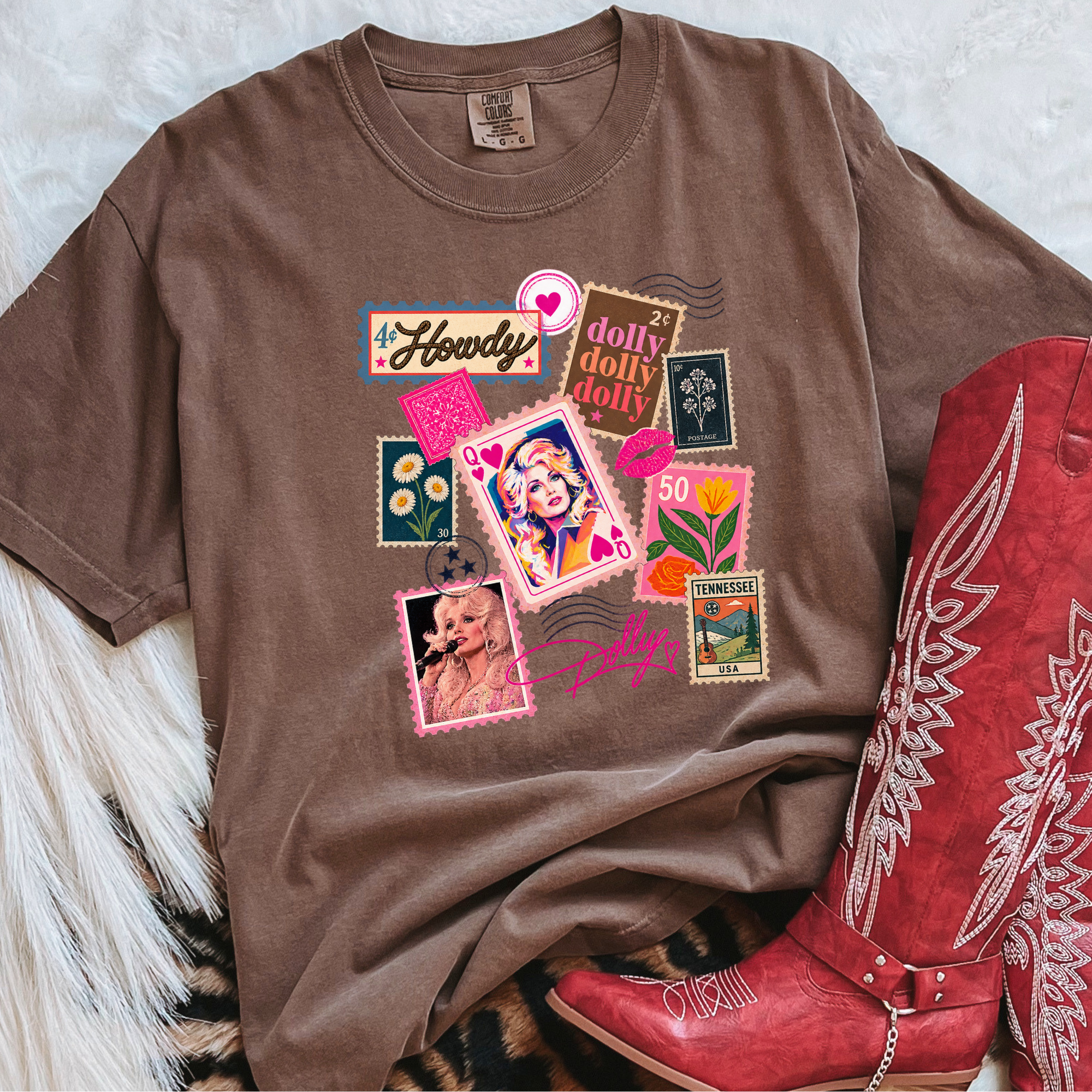 Dolly Stamp - Espresso Tee