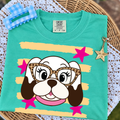 Spoofy with Leopard Glasses - Green Tee