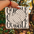 Gobble, Gobble, Gobble with Polka Dot Turkey - Ivory Tee