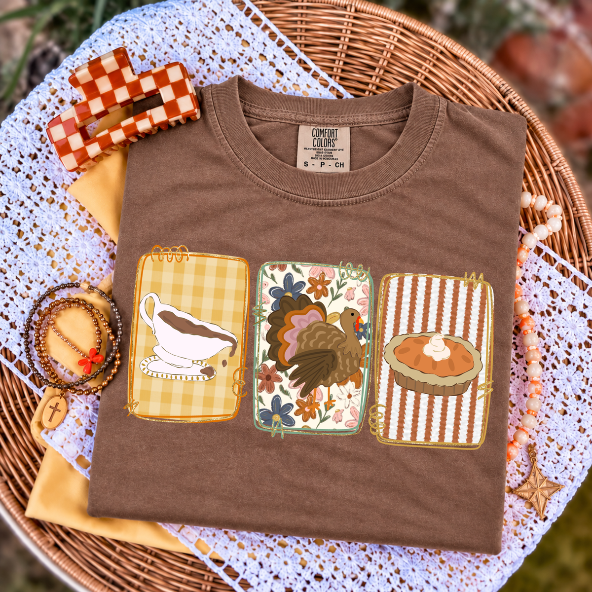 Thanksgiving Frames - Brown Tee
