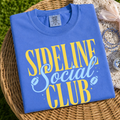 Yellow & Blue Sideline Social Club - Blue Tee