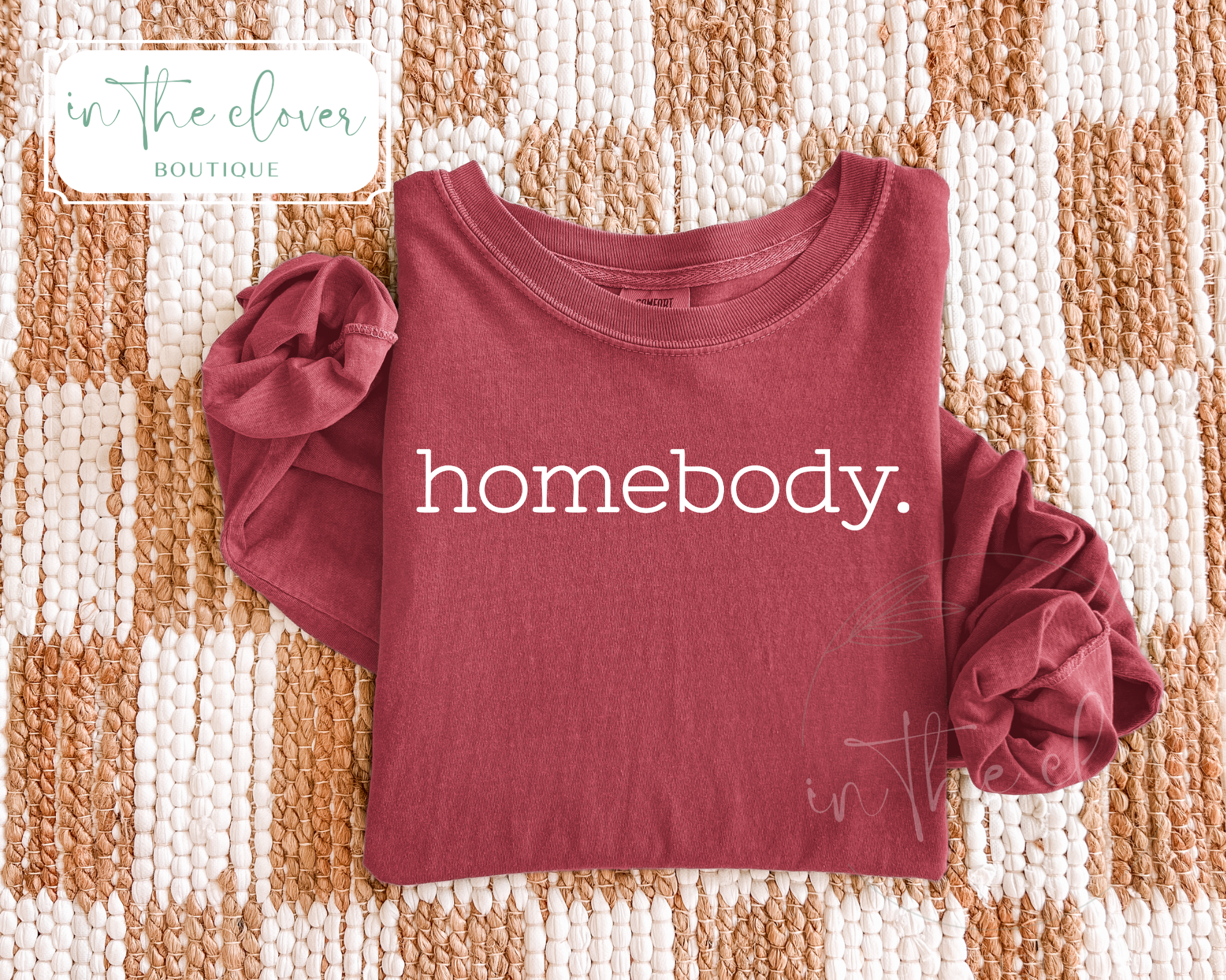 Homebody. - Crimson Long Sleeve Tee