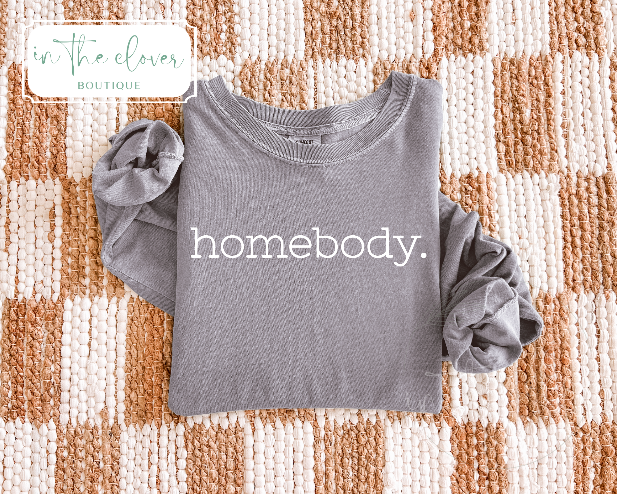 Homebody. - Grey Long Sleeve Tee