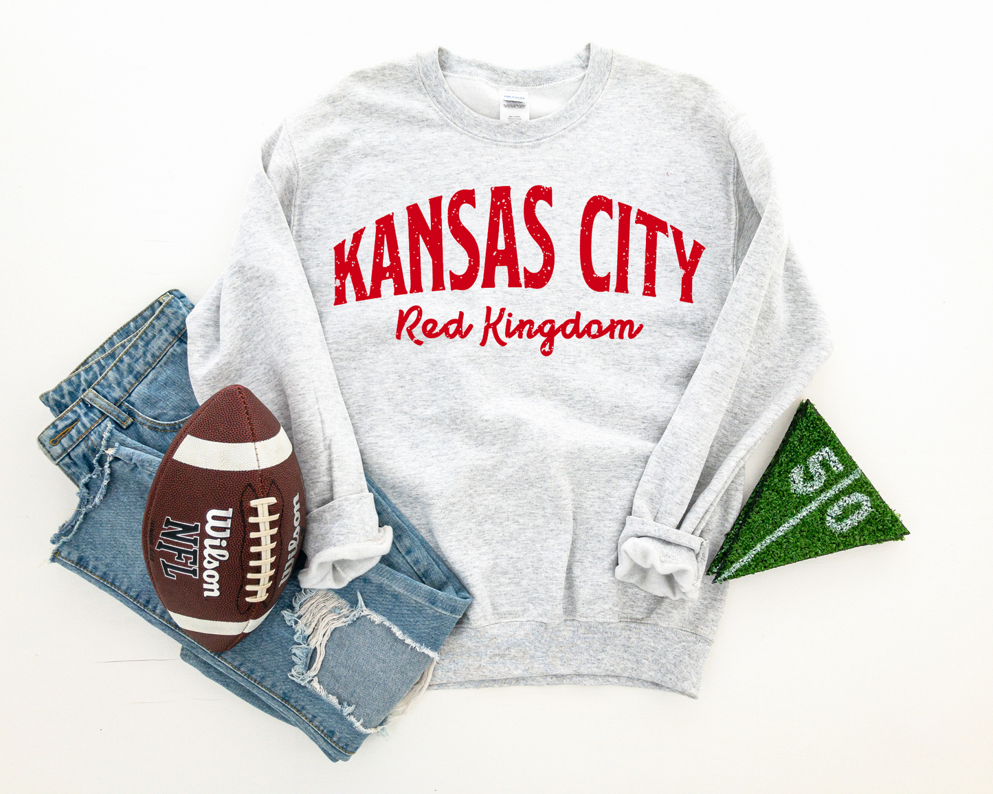 Kansas City Red Kingdom Ash Crewneck