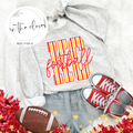STRIPED KC FOOTBALL - ASH CREWNECK