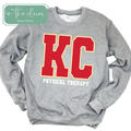 KC Physical Therapy - Graphite Heather Crewneck