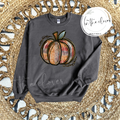 PASTEL PUMPKIN - CHARCOAL SWEATSHIRT