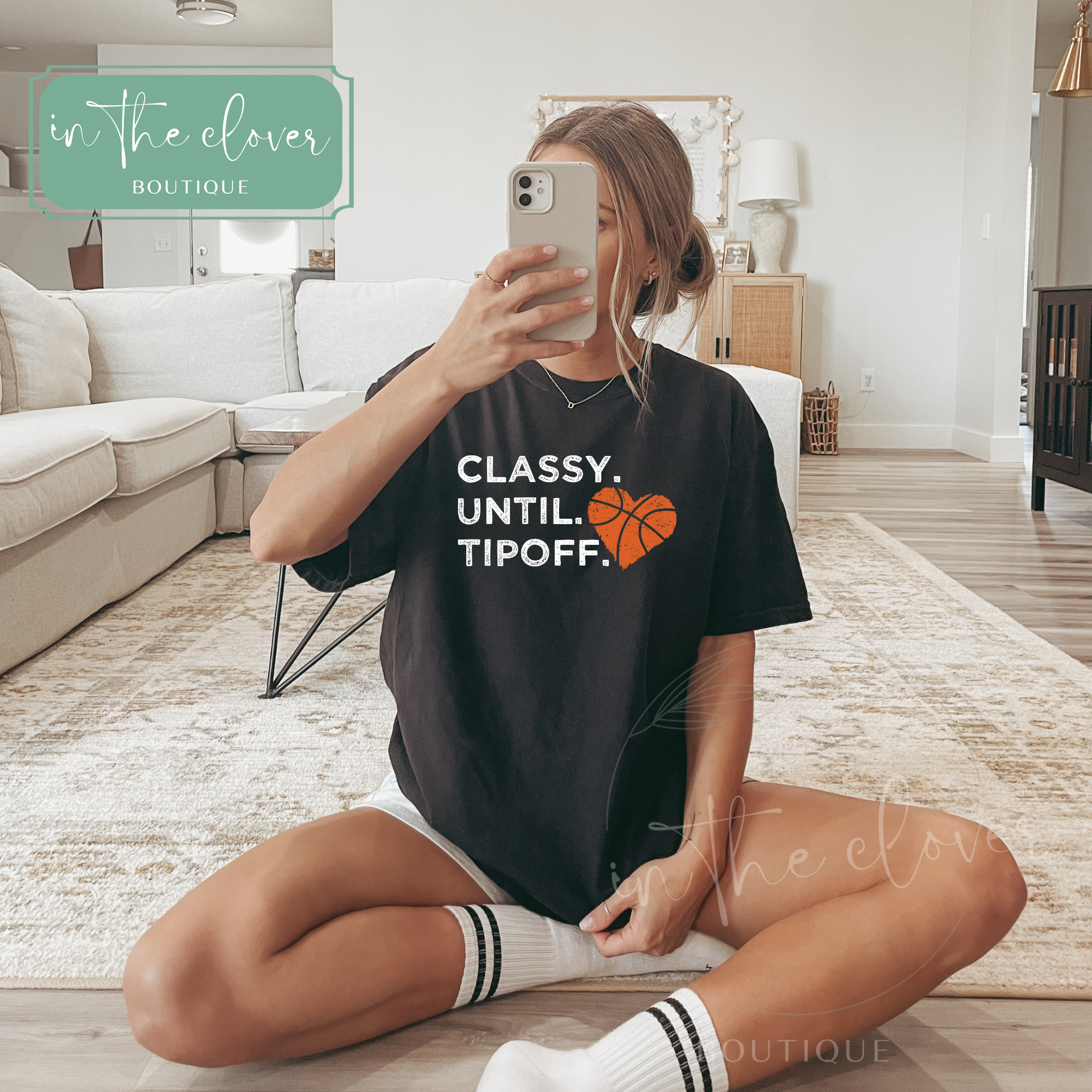 Classy Until Tipoff - Black Tee