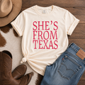 She's From Texas - Ivory Tee