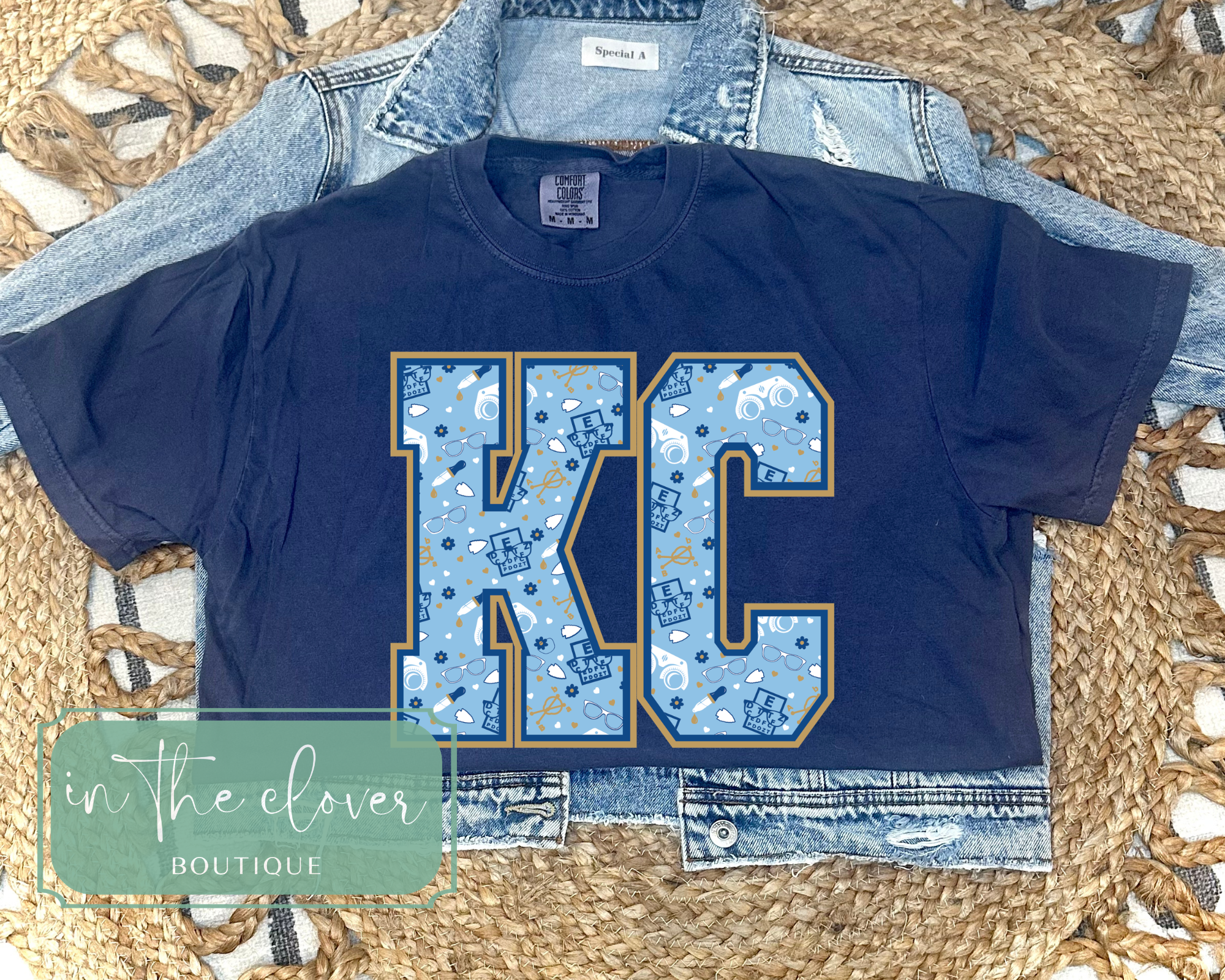 OPTOMETRY THEMED ROYALS KC - NAVY TEE