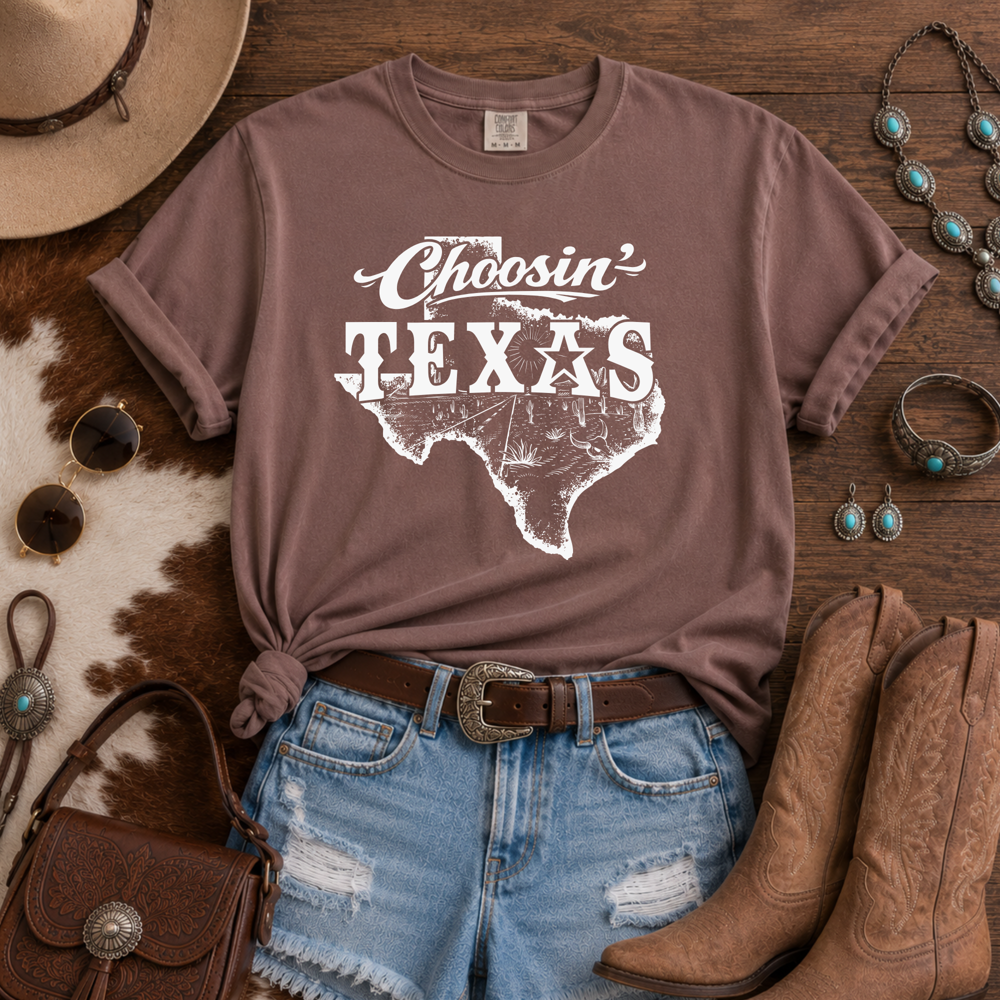 Choosin' Texas - Espresso Tee