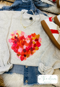 Watercolor Paint Heart - Ash Crewneck