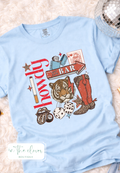 Howdy Collage - Light Blue Tee