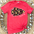 LIBRARY THEMED ARROWHEAD - RED TEE