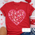 Pharmacy Themed Heart - Red Tee