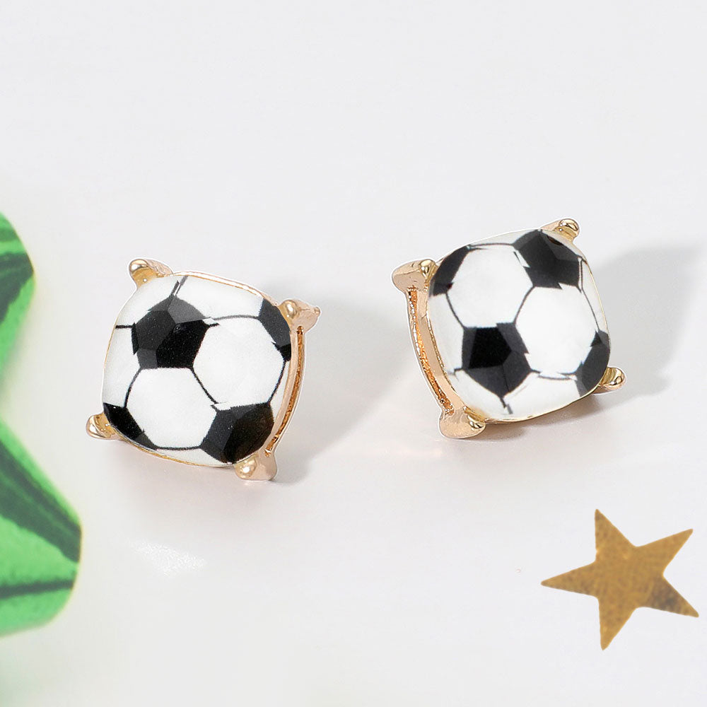 Soccer Stud Earrings
