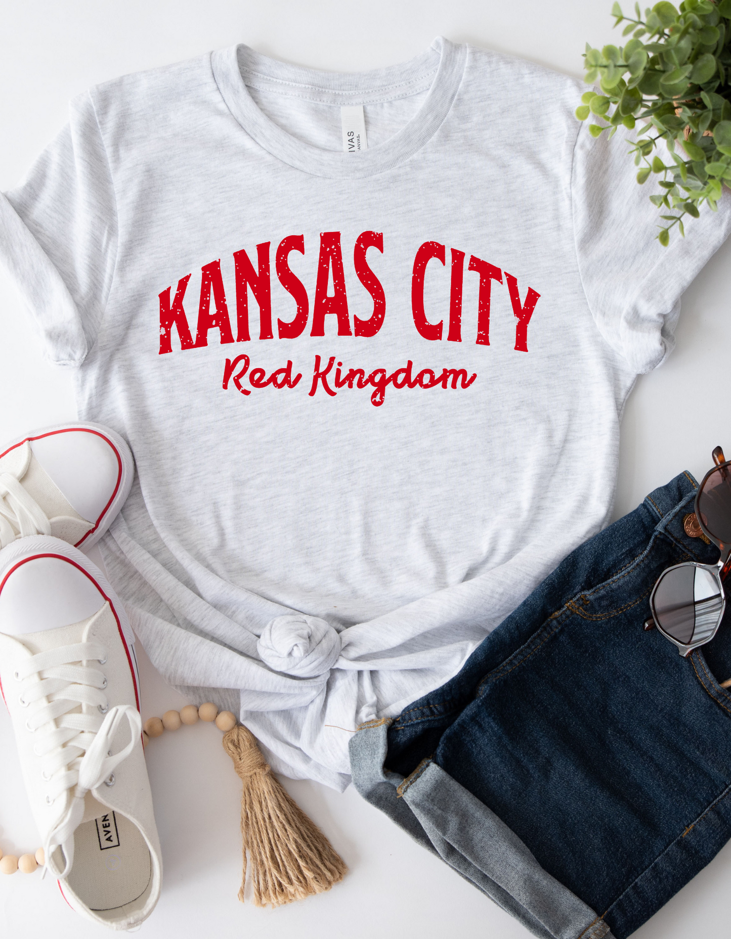 Kansas City Red Kingdom Ash Grey Tee