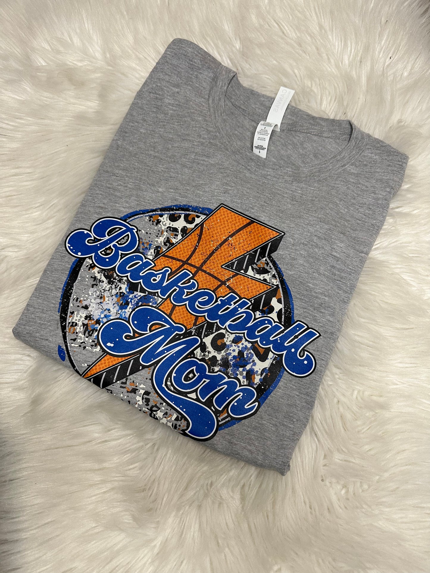 Navy Basketball Mom Tee