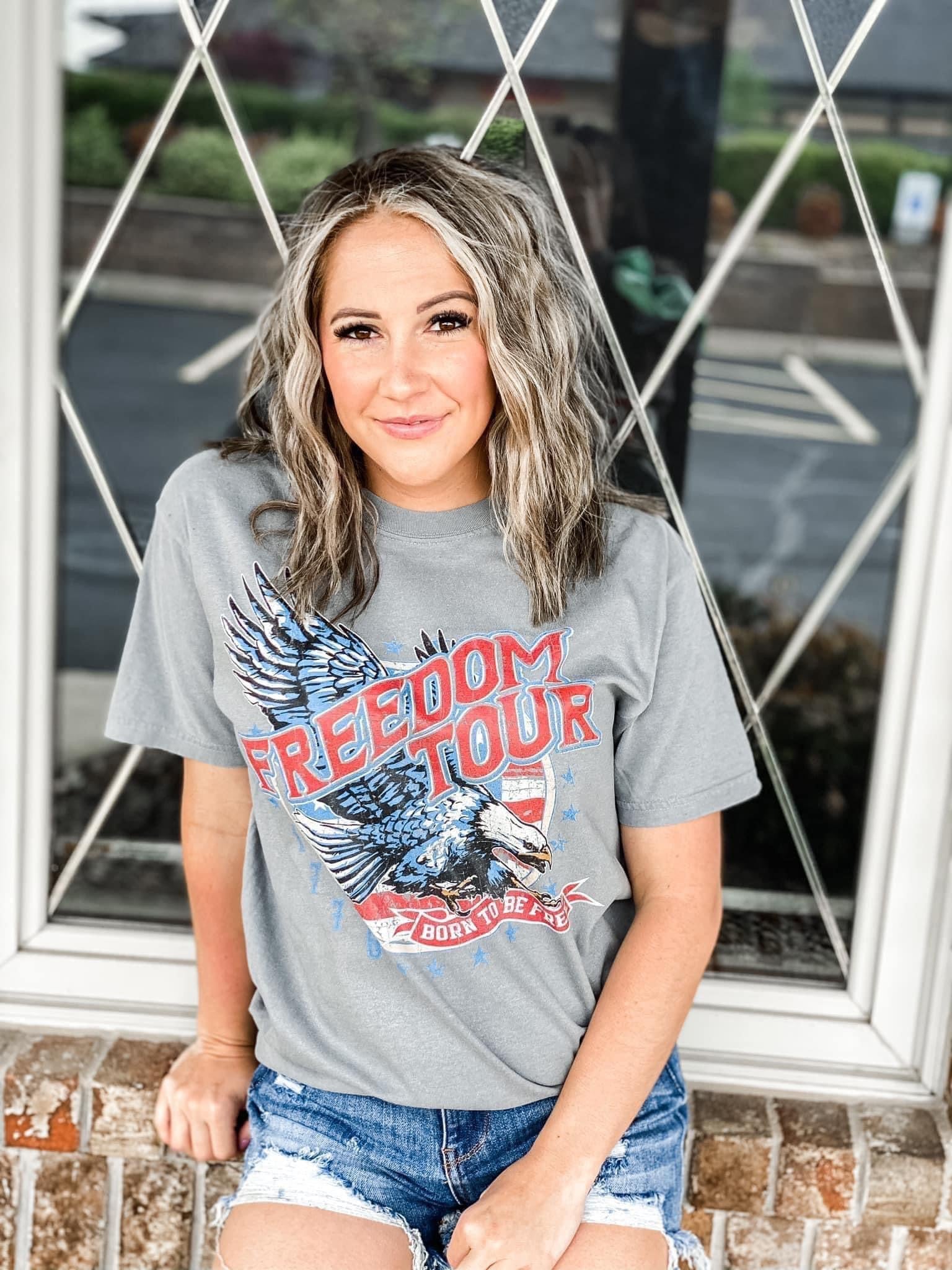 FREEDOM TOUR - GREY TEE